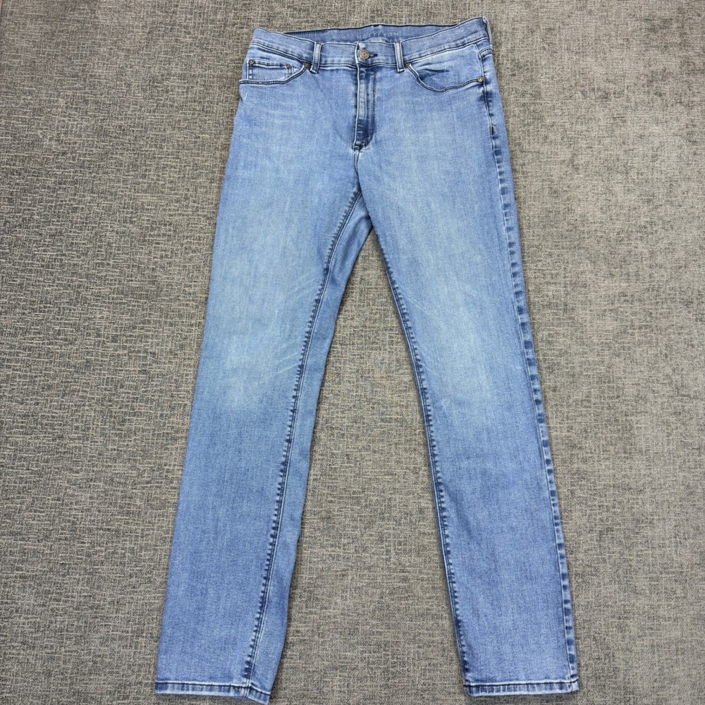 Mott & Bow Jeans Men's 32x32 (30x31) Blue Slim Fit Light Wash Stretch Denim
